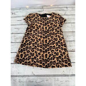 EUC Janie And jack Girls Leopard Print Dress Size 6-12 Months